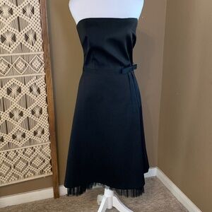 Laundry‎ Black Strapless Dress - Size 10 - tulle and bow accent